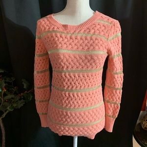 Lyds Pink Gold Knit Long Sleeve Sweater XS/S